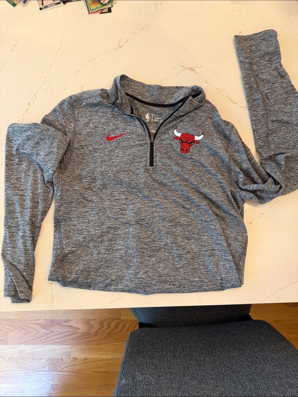 Chicago Bulls Quarter-Zip with Red Logo